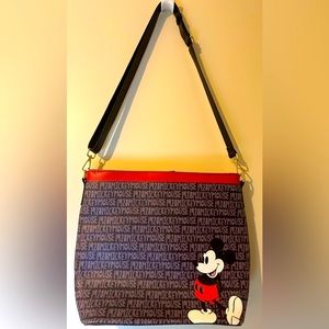 Mickey Mouse Faux Leather Crossbody Bag, EUC.